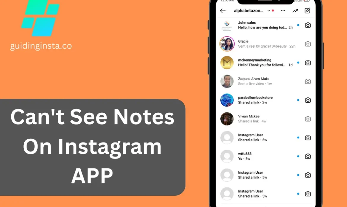 can't see notes on instagram