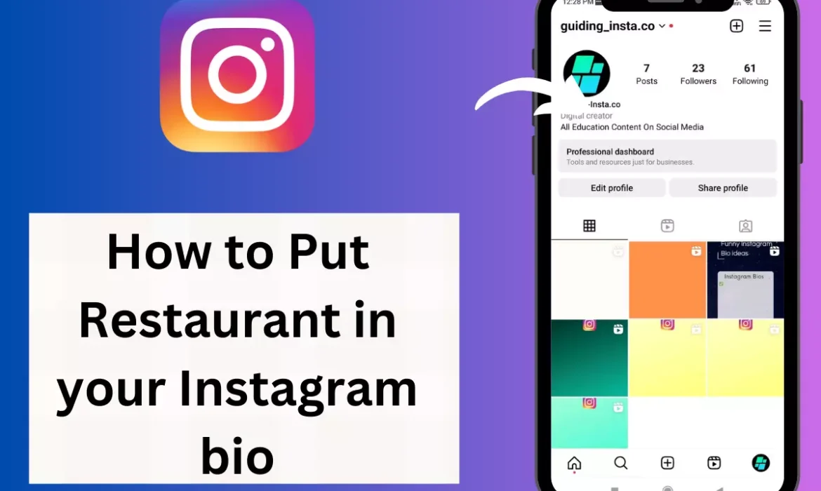 How to put restaurant in your instagram bio